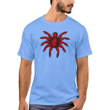 Ten legged dark red bug