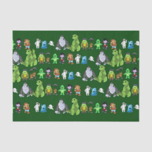 Ten Little Monsters Tissue Paper(Green) Paper