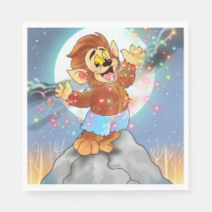 Ten Little Monsters:Willie the Wolf Napkin