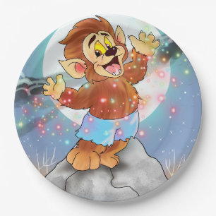 Ten Little Monsters:Willie the Wolf Paper Plate