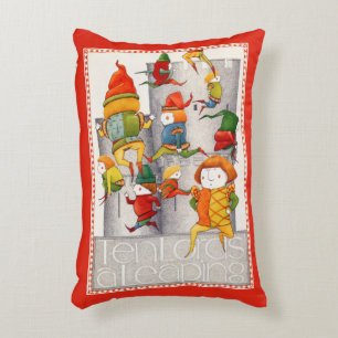 TEN LORDS A LEAPING Accent Pillow - Red