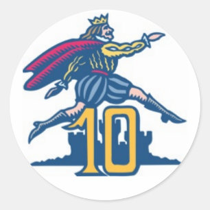 Ten Lords a-Leaping Classic Round Sticker