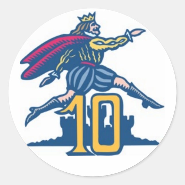 Ten Lords a-Leaping Classic Round Sticker (Front)