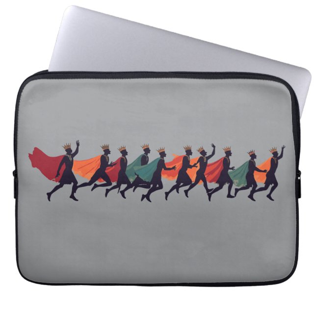 Ten Lords A Leaping Cut-Out Stencil-Style 2 Laptop Sleeve (Front)