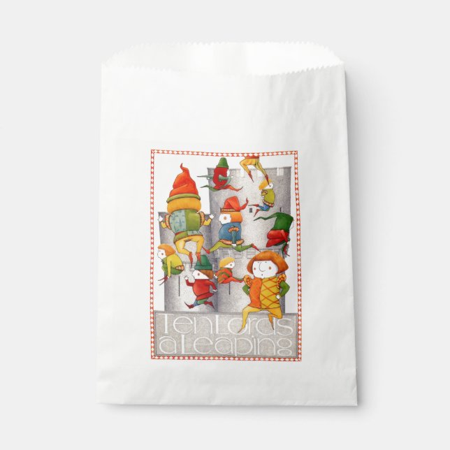 TEN LORDS A LEAPING Favour Bags (Front)
