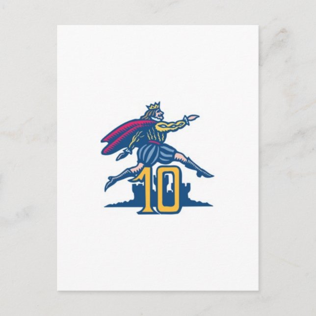 Ten Lords a-Leaping Holiday Postcard (Front)