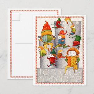 TEN LORDS A LEAPING Postcard