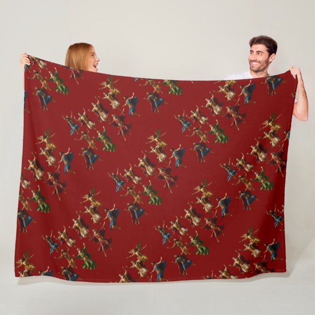 Ten Lords Leaping The Ten Commandments Vector  Fleece Blanket (In Situ)
