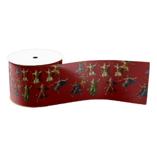 Ten Lords Leaping The Ten Commandments Vector  Grosgrain Ribbon