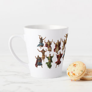 Ten Lords Leaping The Ten Commandments Vector Latte Mug