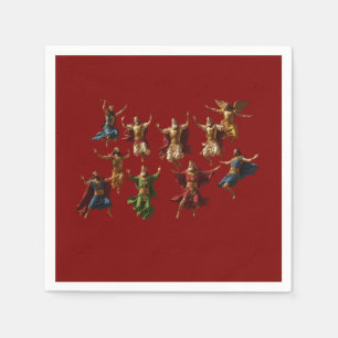 Ten Lords Leaping The Ten Commandments Vector  Napkin