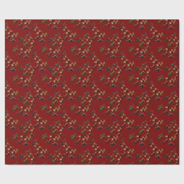 Ten Lords Leaping The Ten Commandments Vector  Wrapping Paper (Seam)