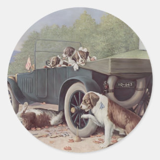 Ten Miles to a Garage Classic Round Sticker