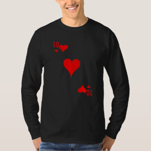 Ten Of Hearts Deck Of Cards Halloween Costume Card T-Shirt