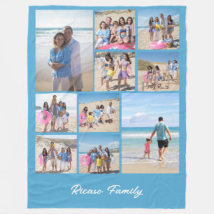 Ten Photo Template Personalised By You Fleece Blanket