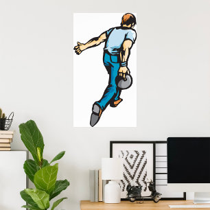 Ten Pin Bowler Poster