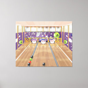 Ten-pin bowling canvas print
