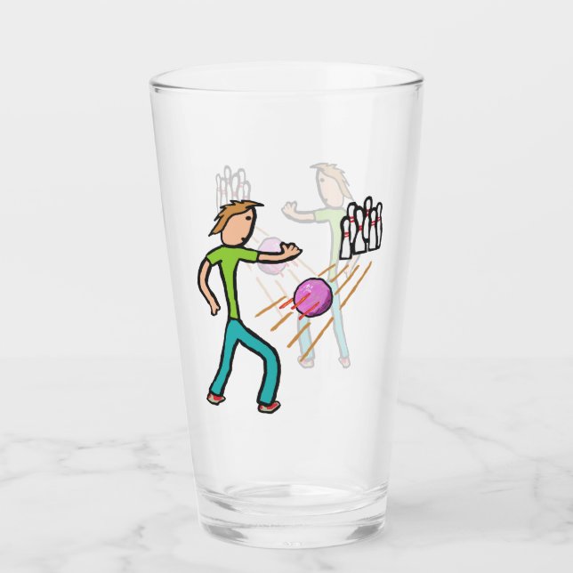 Ten Pin Bowling Glass (Front)