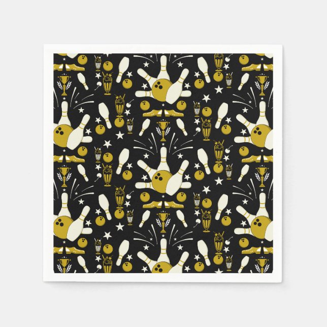 Ten Pin Bowling Home Decor Napkin (Front)