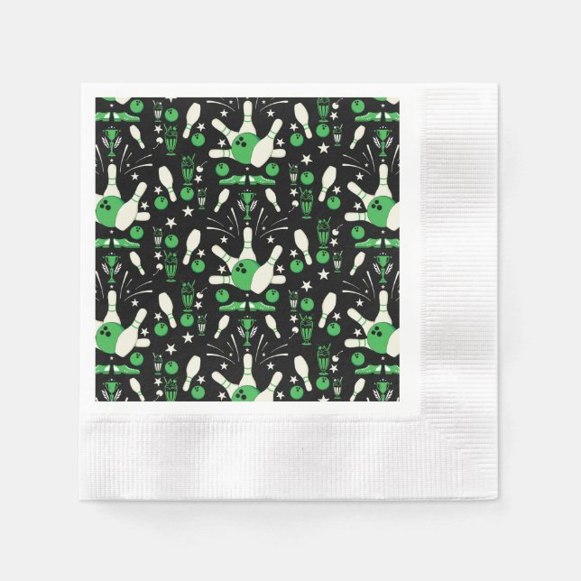 Ten Pin Bowling Home Decor Napkin (Front)