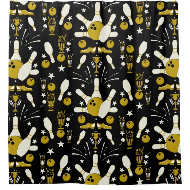 Ten Pin Bowling Home Decor Shower Curtain (Front)