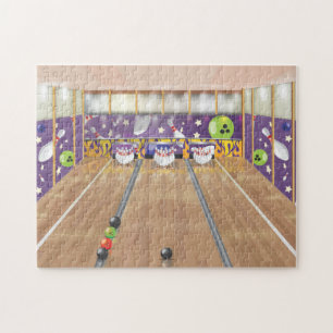 Ten-pin bowling jigsaw puzzle