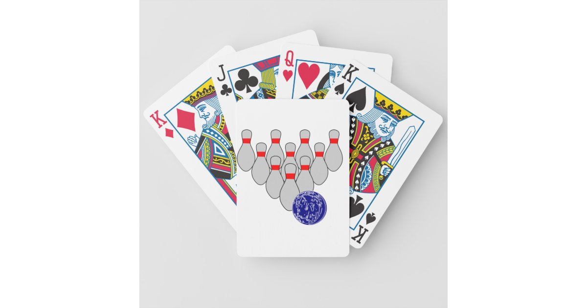 Ten Pin Bowling Playing Cards | Zazzle.co.uk