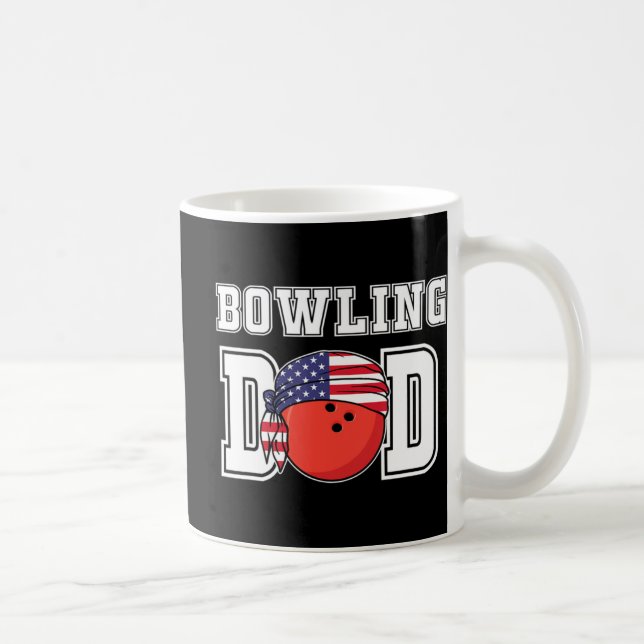 Ten Pin Bowling  Team Player Fathers Dad Bowling  Coffee Mug (Right)