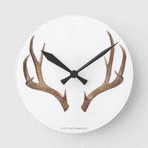 Ten Point Deer Round Clock