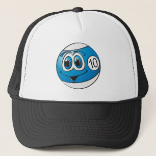 Ten Pool Ball Cartoon Trucker Hat