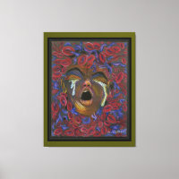 Ten Redefined - Sickle Cell Art Canvas Print Green