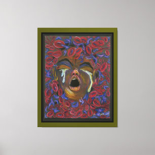 Ten Redefined - Sickle Cell Art Canvas Print Green