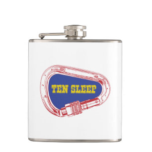 Ten Sleep Rock Climbing Carabiner Hip Flask
