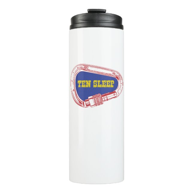 Ten Sleep Rock Climbing Carabiner Thermal Tumbler (Front)