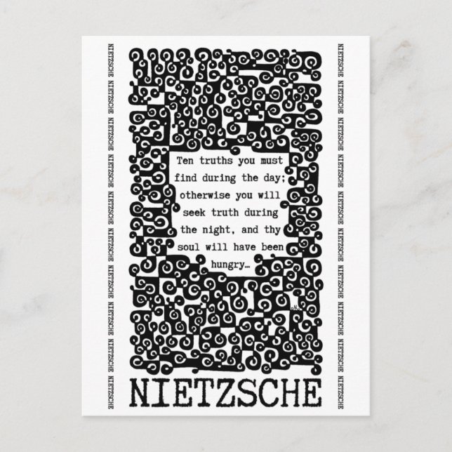 TEN TRUTHS quote by Nietzsche Postcard (Front)