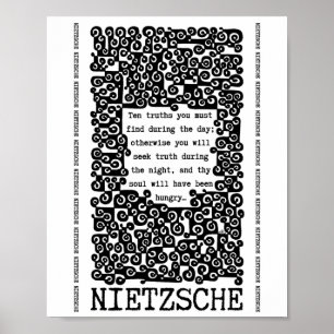 TEN TRUTHS quote by Nietzsche Poster