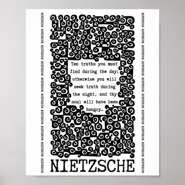 TEN TRUTHS quote by Nietzsche Poster (Front)