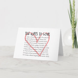 Ten Ways to Love Card