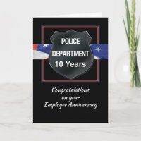 Ten Year Police Employee Anniversary Congrats
