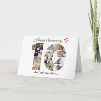 Ten Year Wedding Anniversary Photo Card