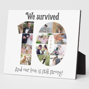 Ten Year Wedding Anniversary Plaque