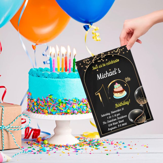 TEN YEARS OLD BOYS BIRTHDAY INVITATION (Creator Uploaded)