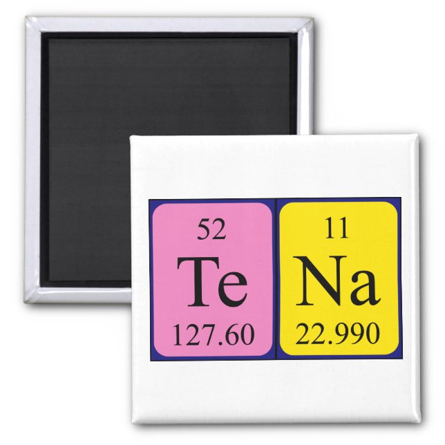Tena periodic table name magnet (Front)