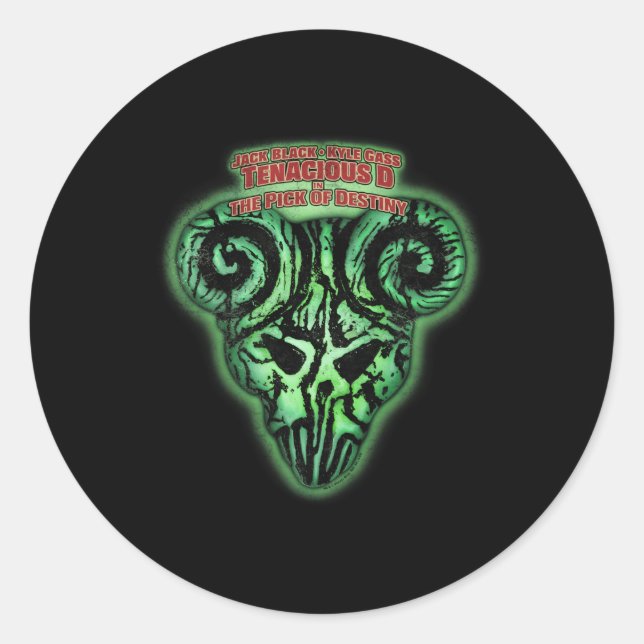 Tenacious D The Pick Classic Round Sticker (Front)