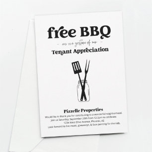 Tenant Appreciation Business BBQ Party Invitation