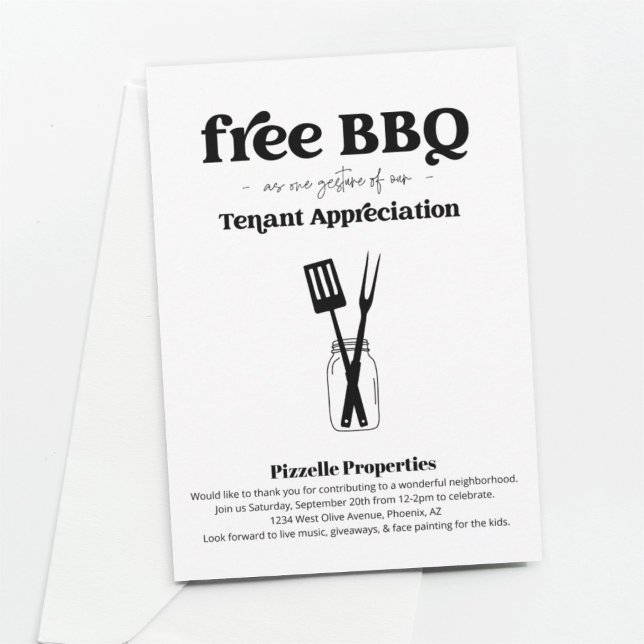 Tenant Appreciation Business BBQ Party Invitation (Creator Uploaded)
