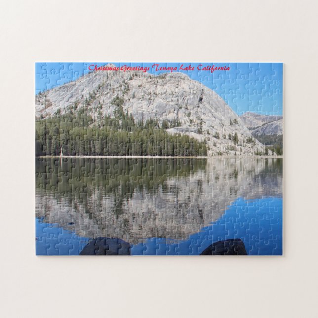 Tenaya Lake California. Christmas Greetings Jigsaw Puzzle (Horizontal)