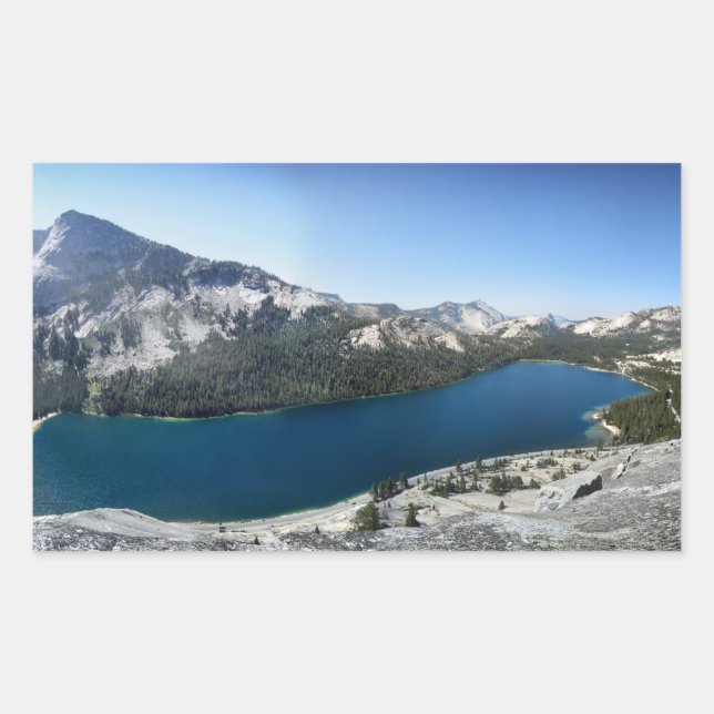 Tenaya Lake from Polly Dome - Yosemite Rectangular Sticker (Front)