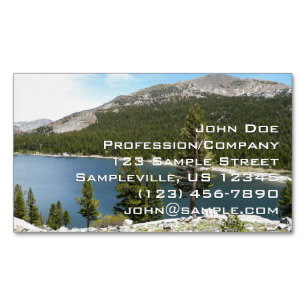 Tenaya Lake in Yosemite National Park Magnetic Business Card
