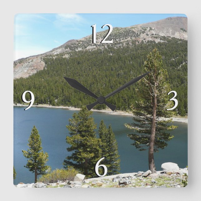Tenaya Lake in Yosemite National Park Square Wall Clock (Front)